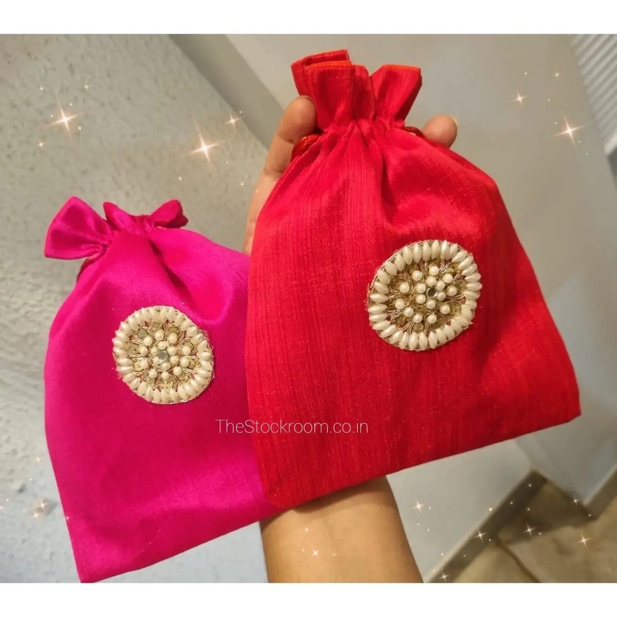 Dupion Silk Giveaway Potli Bags (Large)
