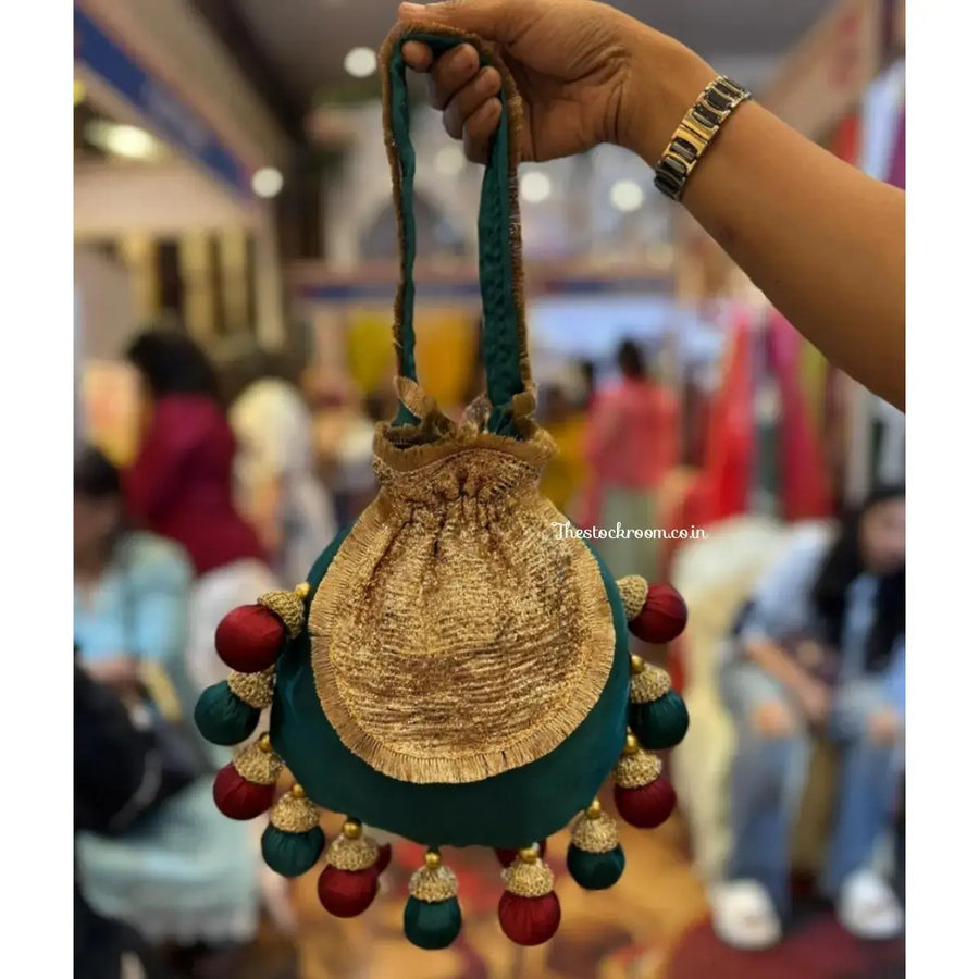 Handcrafted Designer Polti With Ball Tassels