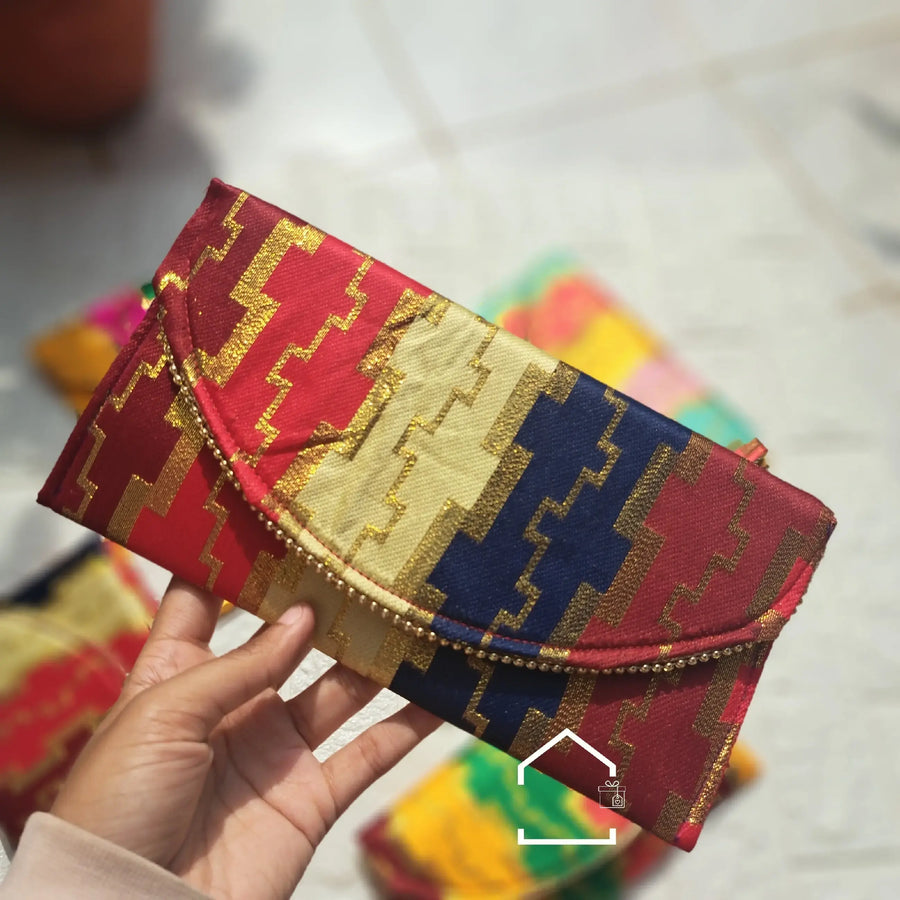 Carnival Stripe Designer Clutch - Set Of 10