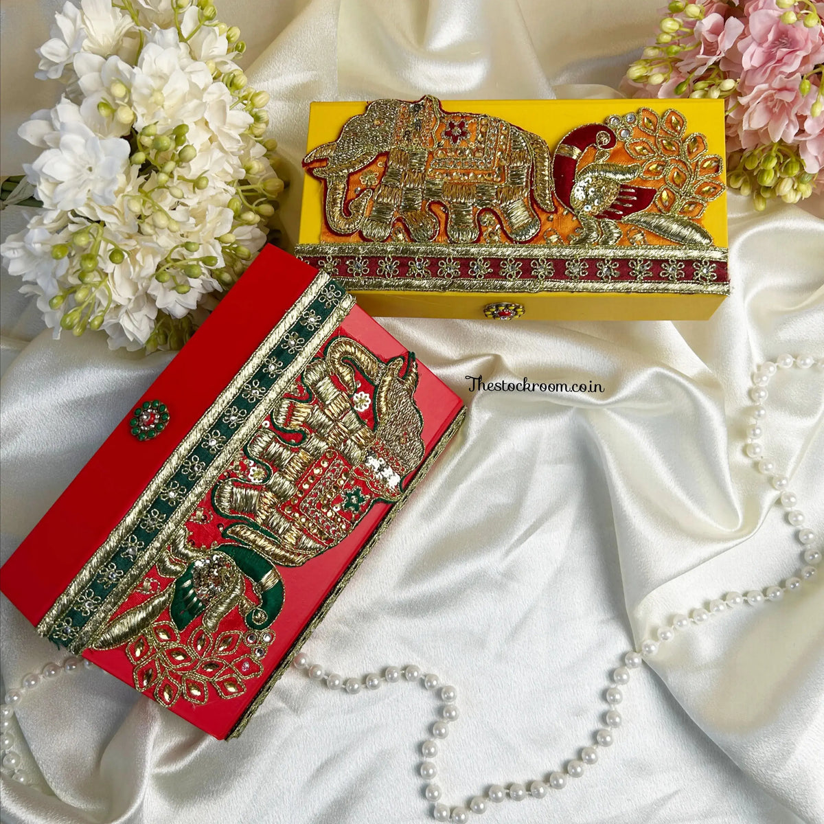 Elephant embellished cash boxes