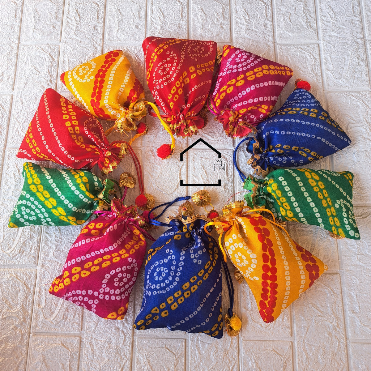 Rangrez Bandhej Heritage Potli- Set Of 10