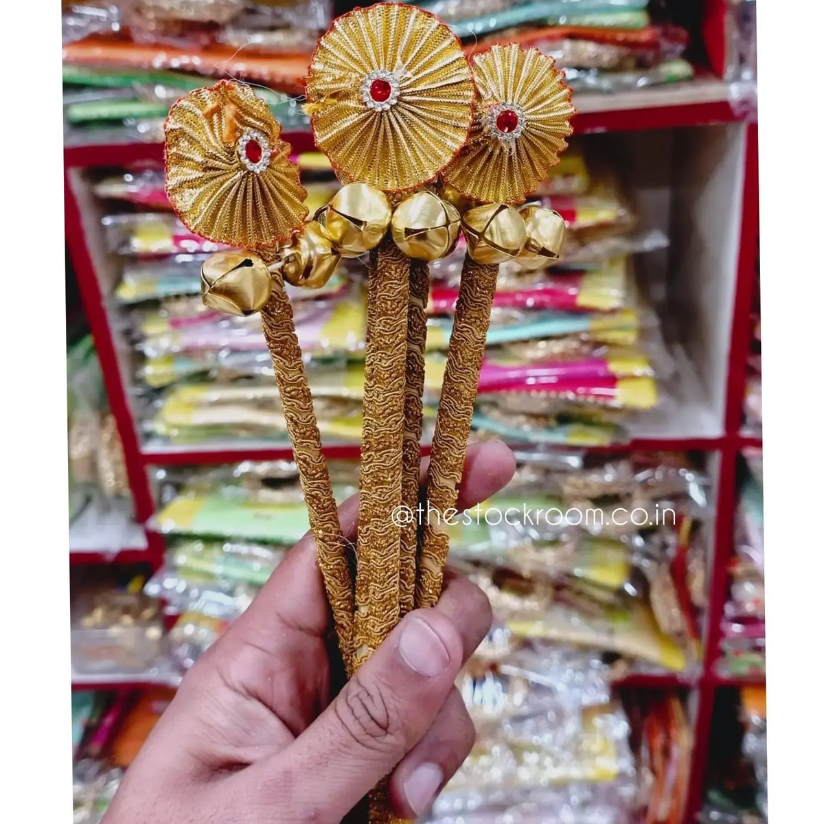 Gota Patch Rattle Stick For Wedding