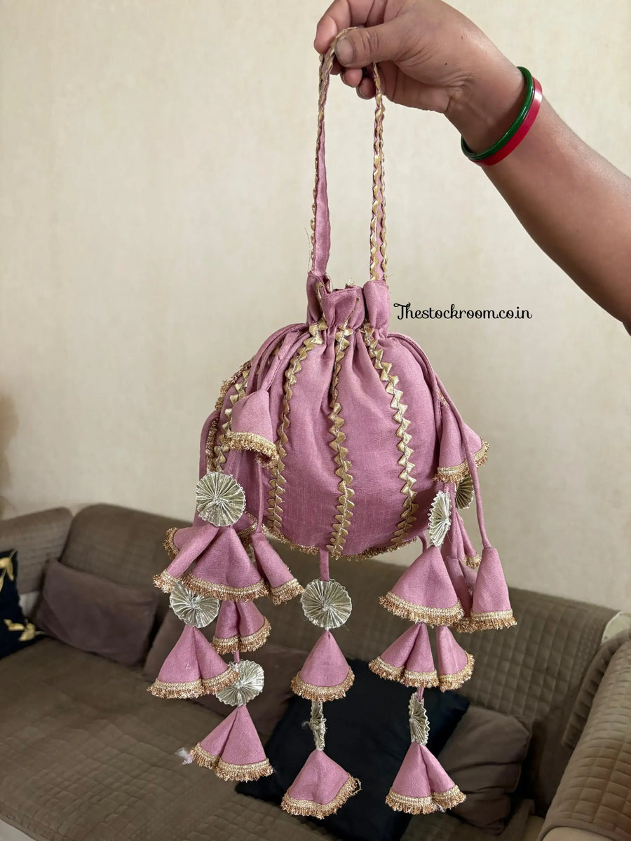 Pastel Gota Tassel Potli