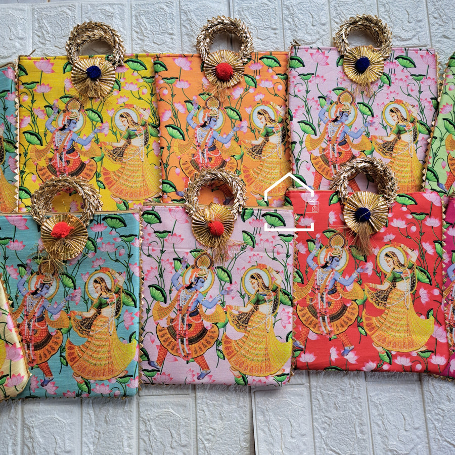 Radha Krishna Heritage Gift Bags – Set of 10