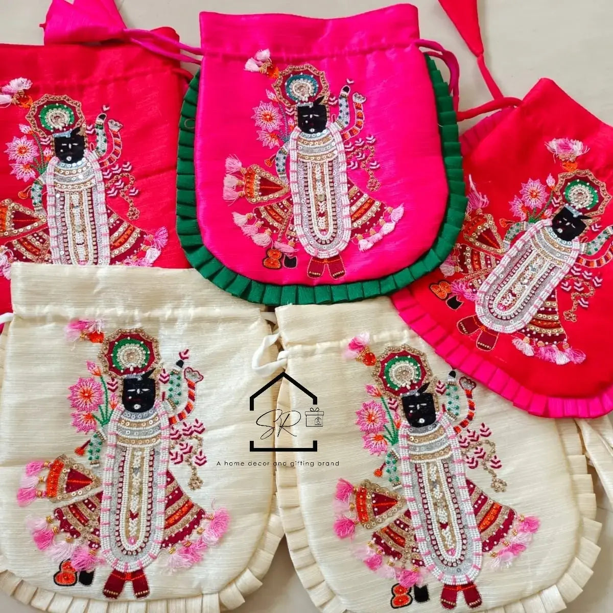 Shrinathji Heritage Handwork Silk Potli