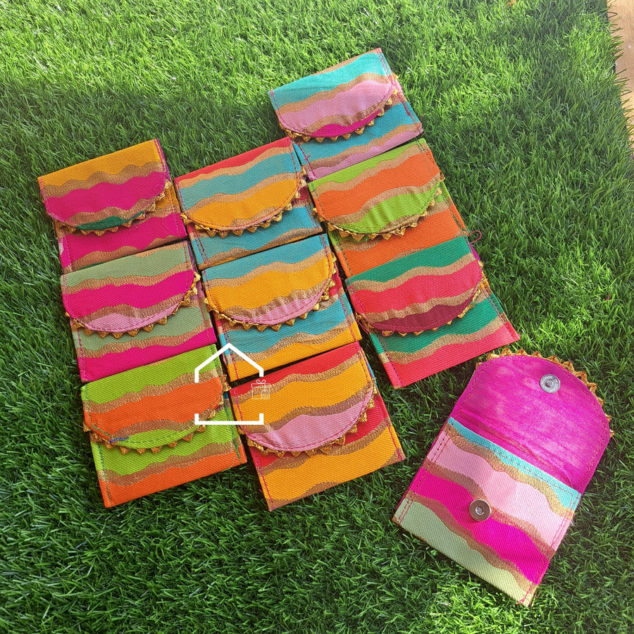Rangoli Multicolor Coin Pouch Collection - Set Of 20