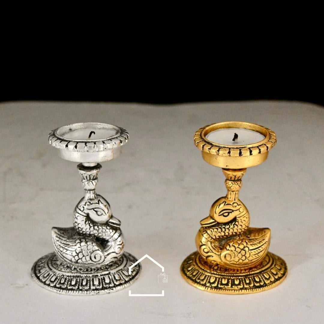 Royal Swan German Silver T-Light Holders (Set of 2)