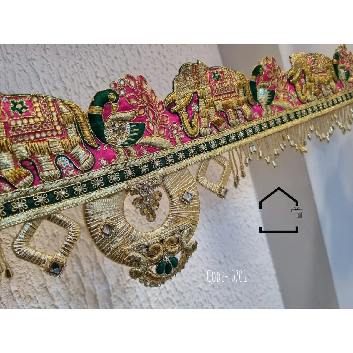 Royal Elephant & Peacock Door Toran