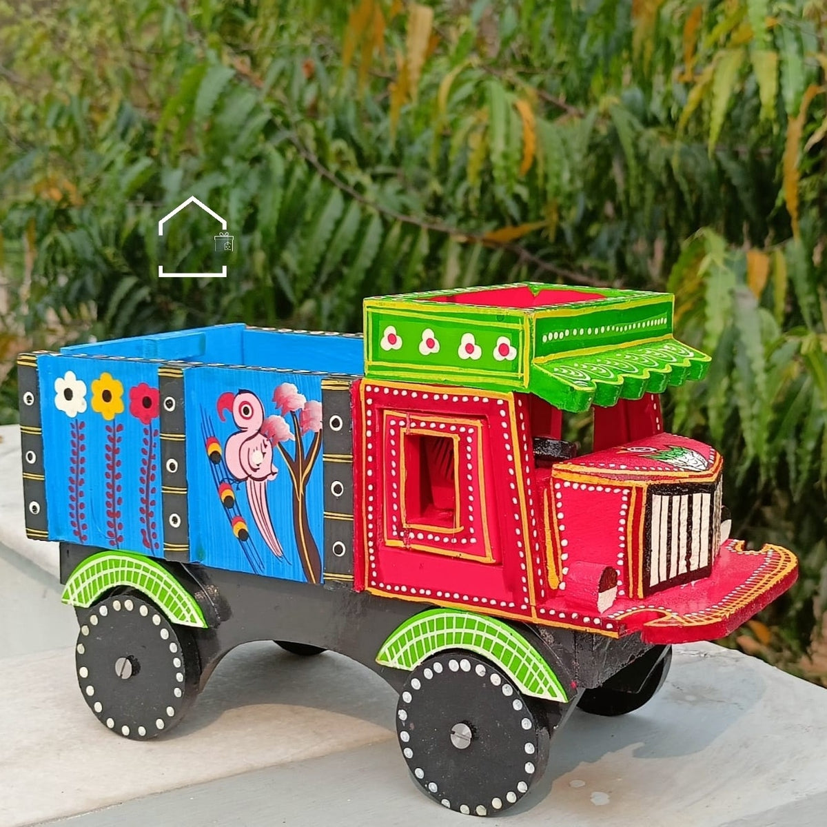 Handpainted Indian Truck Planter & Home Décor