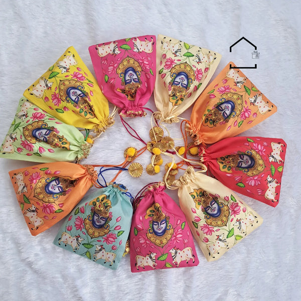 Shrinathji Kamal Gau Giveaway Potli - Set Of 10