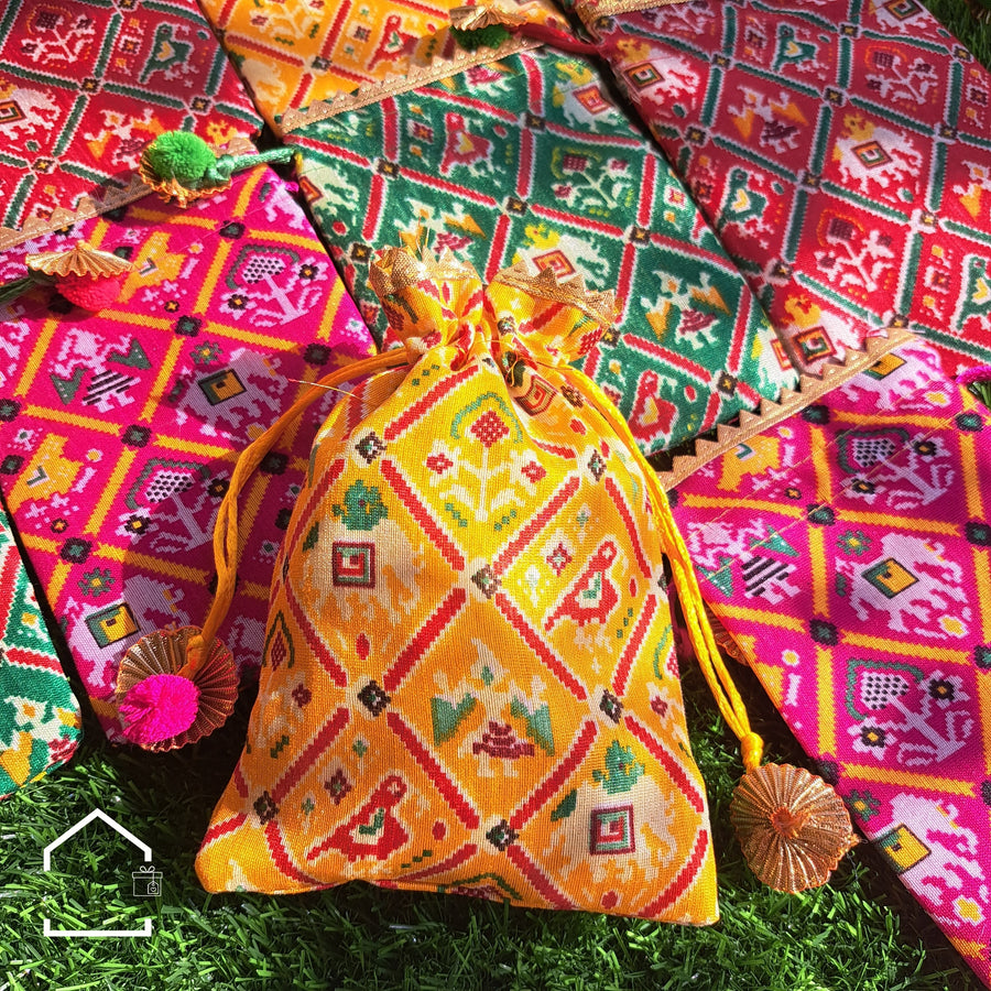 Rajwadi Patola Festive Potli - Set Of 10