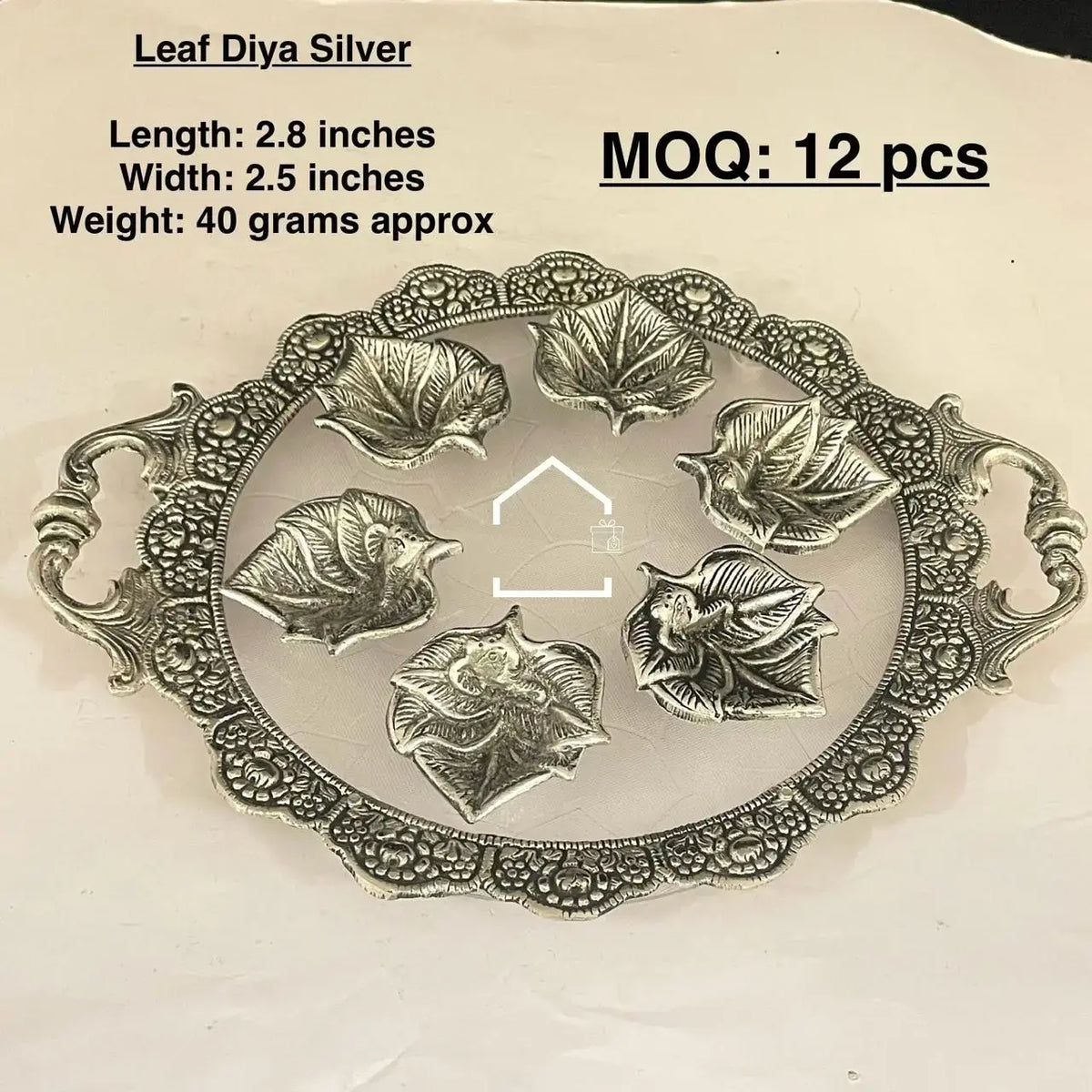 Royal Silver Surya Diya Set of 12