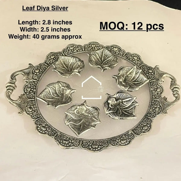 Royal Silver Surya Diya Set of 12