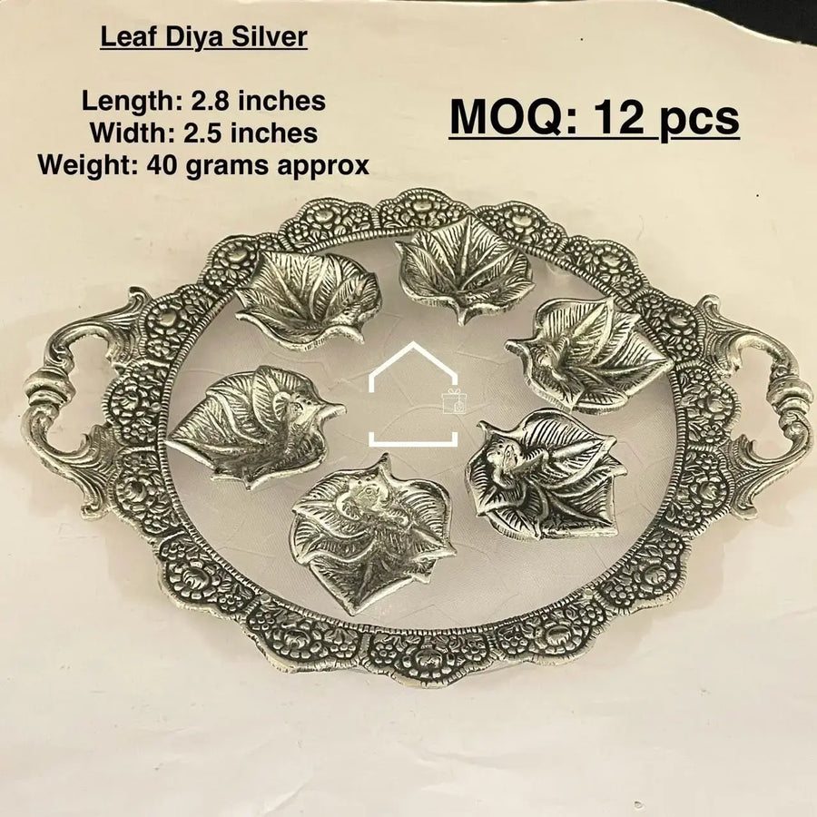 Royal Silver Surya Diya Set of 12