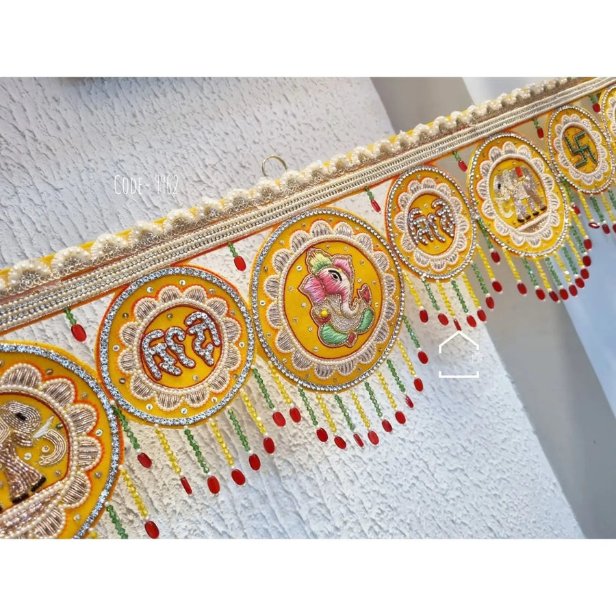 Luxury Hand Embroidery Ganpati Toran