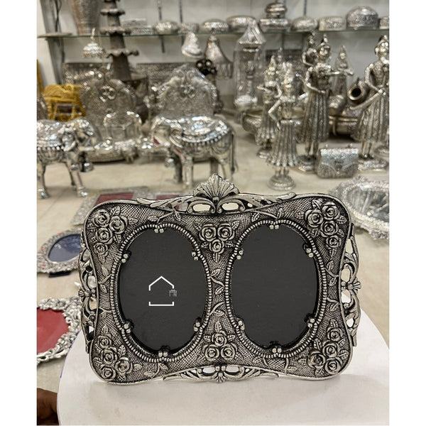 Royal Dual Rose Silver Photo Frame