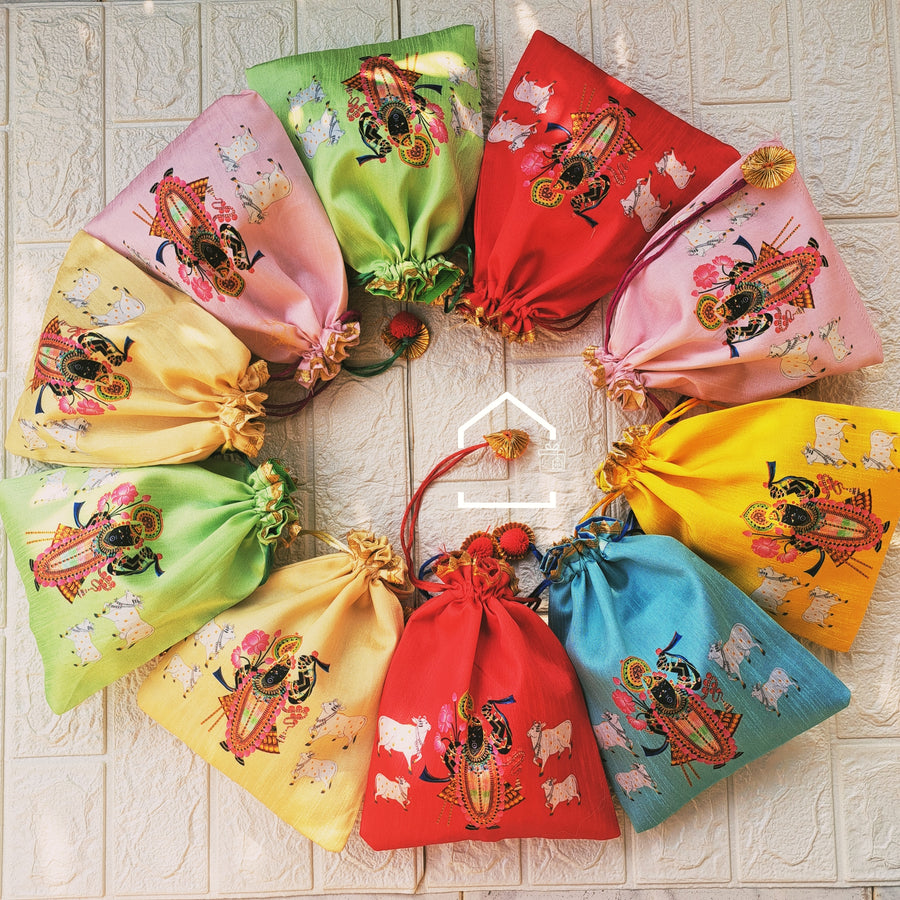 Shrinathji Pichwai Gau Seva Giveaway Potli - Set Of 10