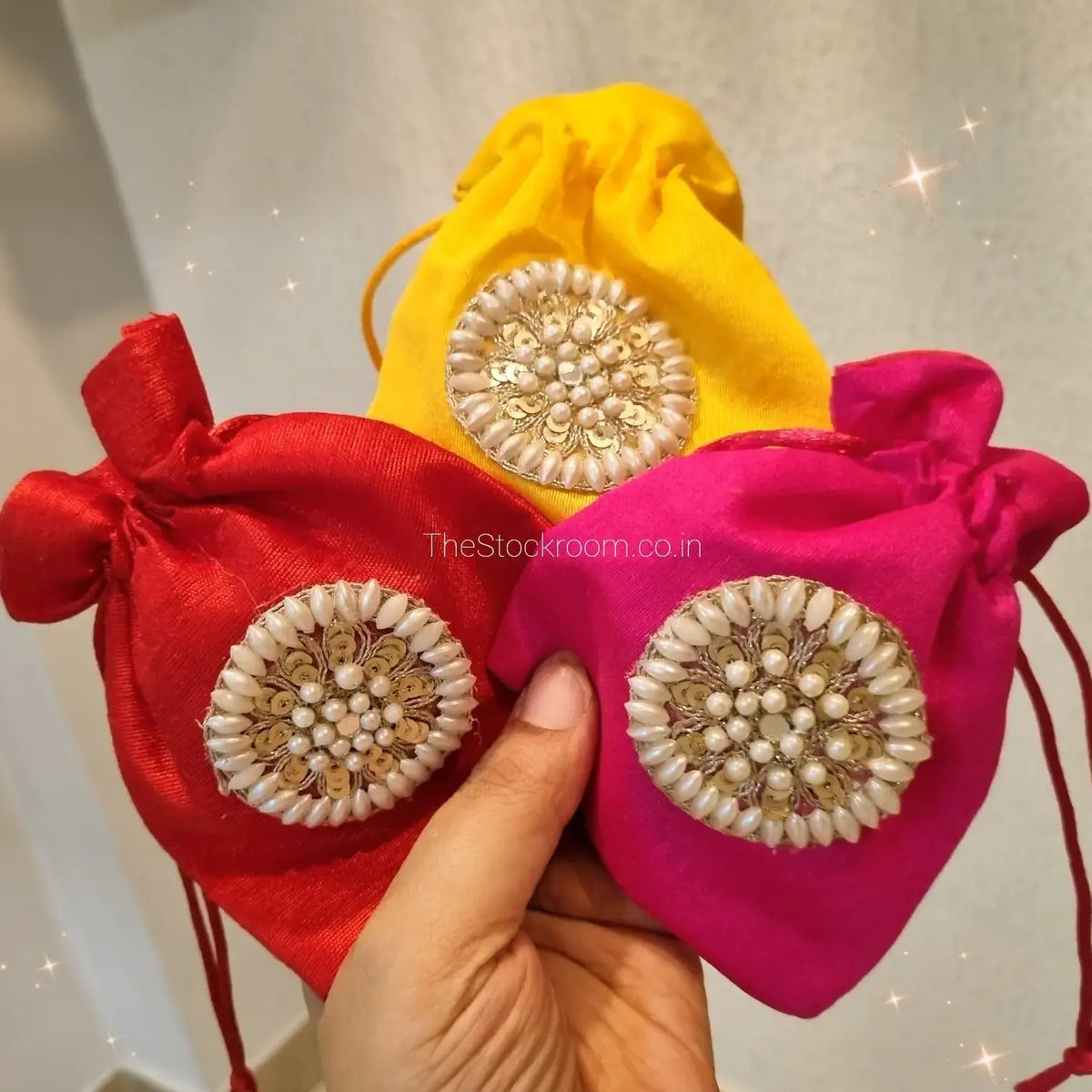 Luxury Dupion Silk Giveaway Potli Bag (Small)