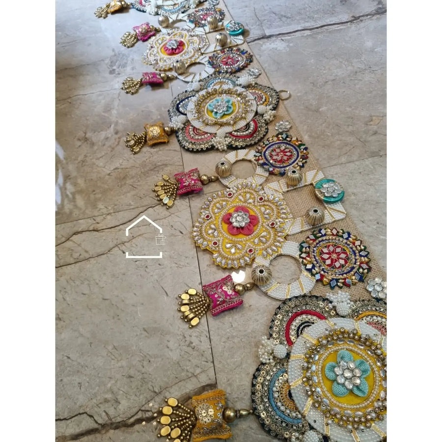 Royal Multicolor Toran & Rangoli Decor Set
