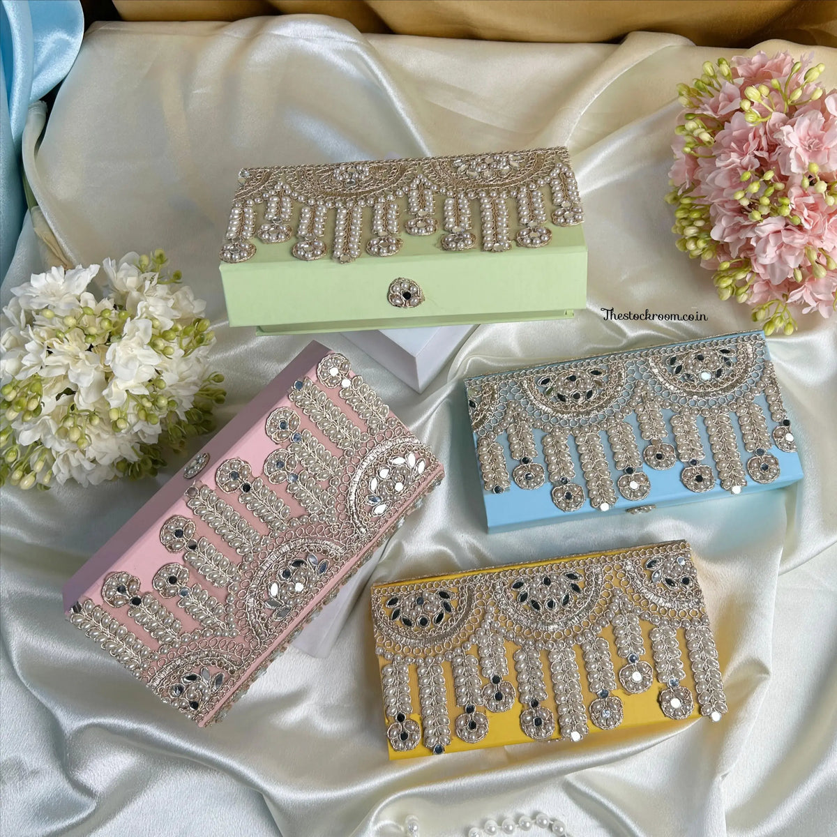 Pearl Whisper Embellished Cash Boxes