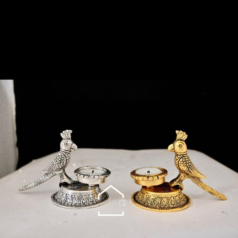 Royal Parrot German Silver T-Light Holders (Set of 2)
