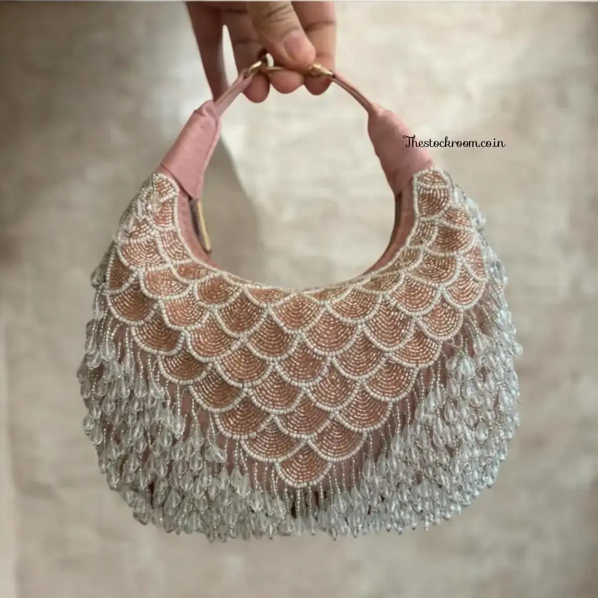 Blush Pearl Cascade Bag