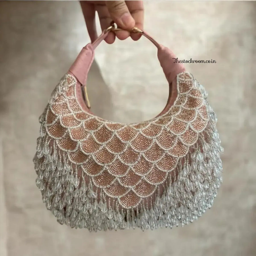 Blush Pearl Cascade Bag