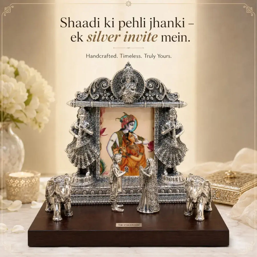 Shaadi Ki Pehli Jhanki – Pure 999 Silver Heritage Frame