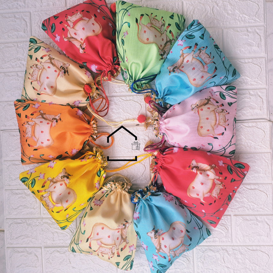 Pichwai Gau Prem Giveaway Potli - Set Of 10