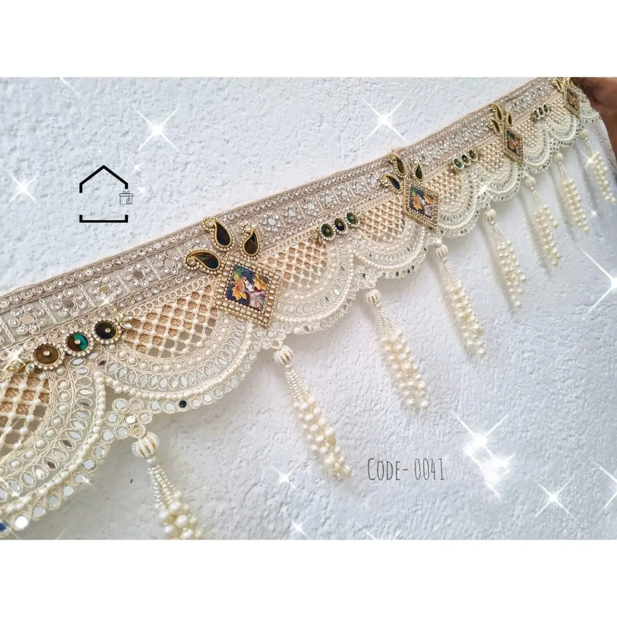 Radha Krishna Mirror Work Toran & Door Hanging
