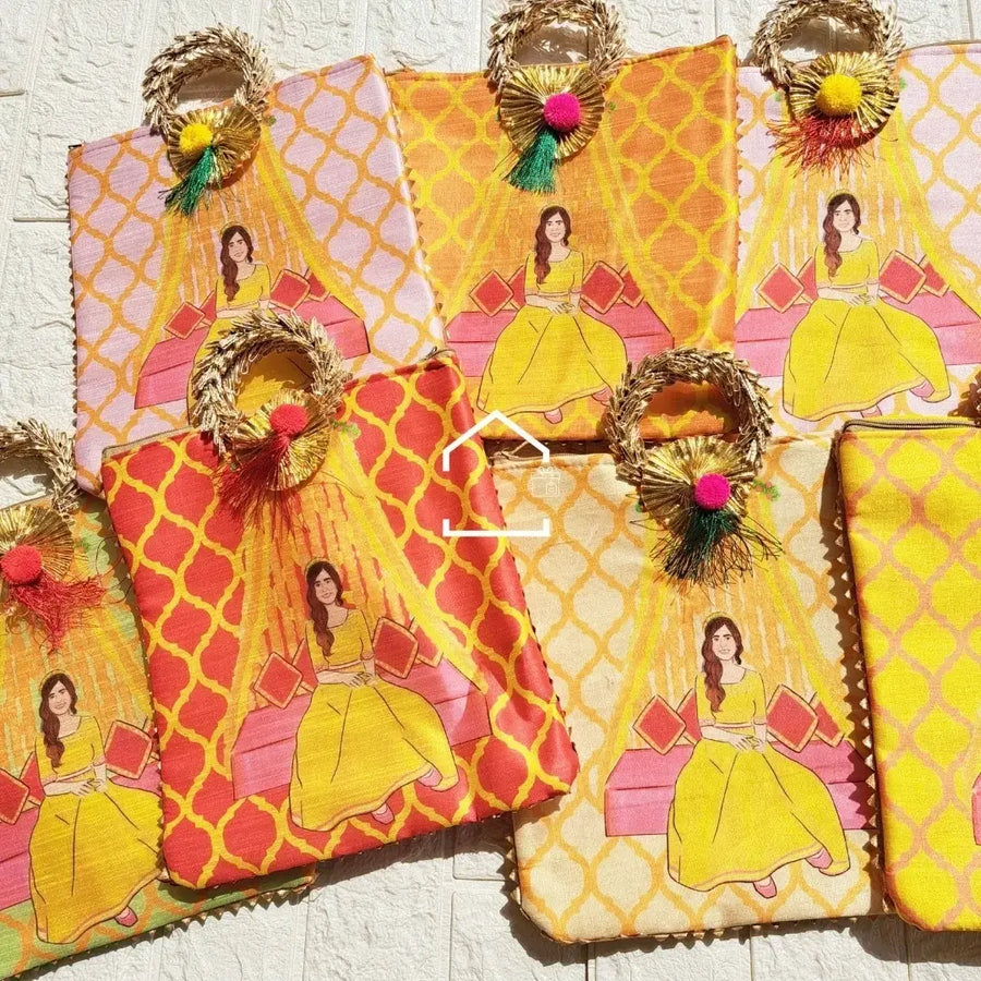 Sunehri Haldi Mehendi Giveaway Set Of 10